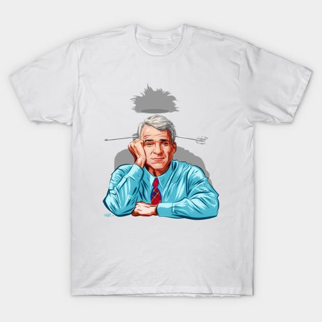 Steve Martin - An illustration by Paul Cemmick T-Shirt by PLAYDIGITAL2020